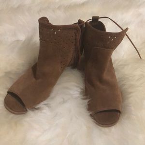 Gianni Bini Suede open-toe booties